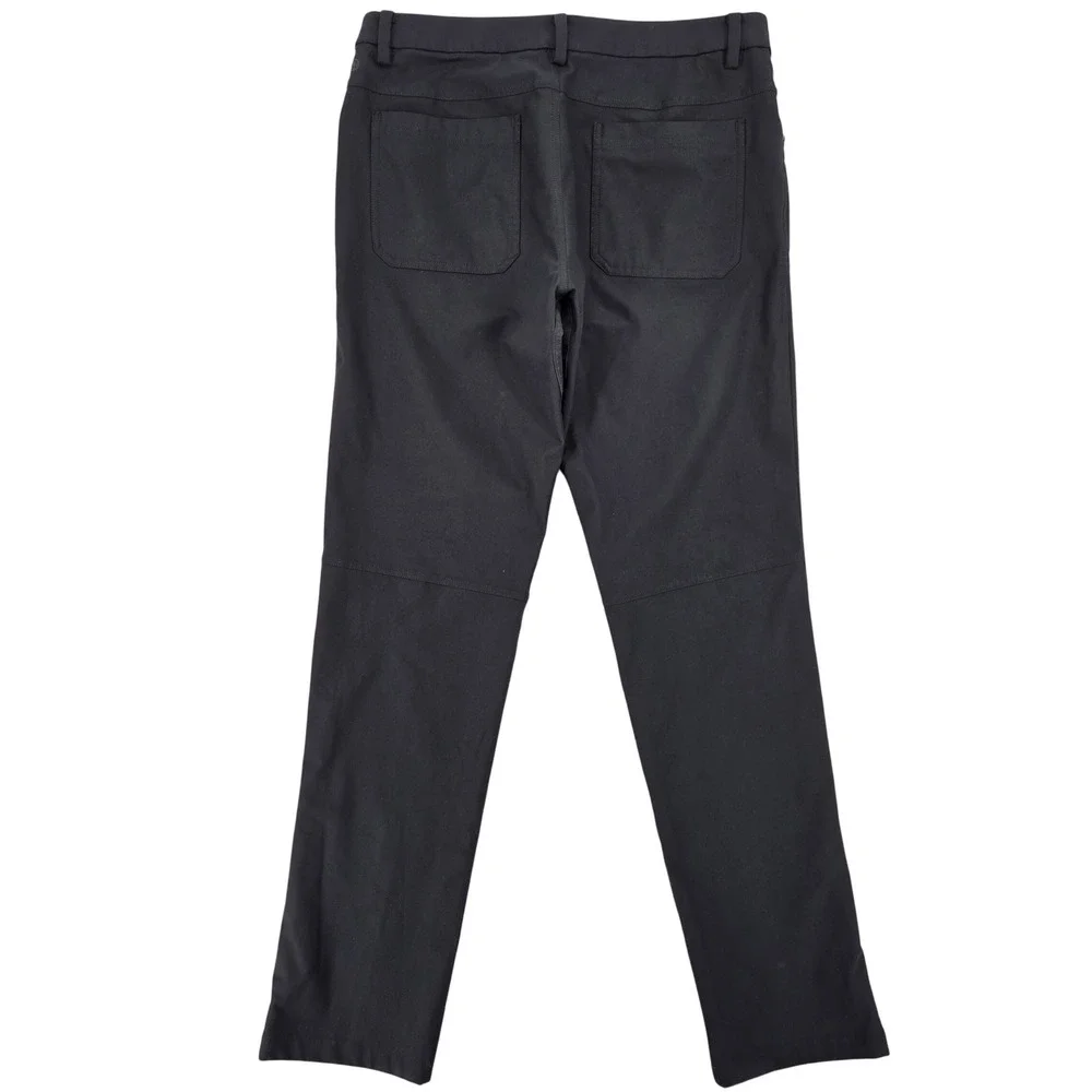 Lululemon 32 Commission Slim-Fit Pant Mens Black Casual Performance Chino